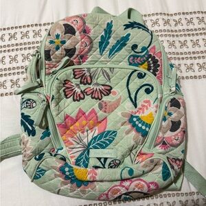 Vera Bradley Mint Green Floral Backpack
